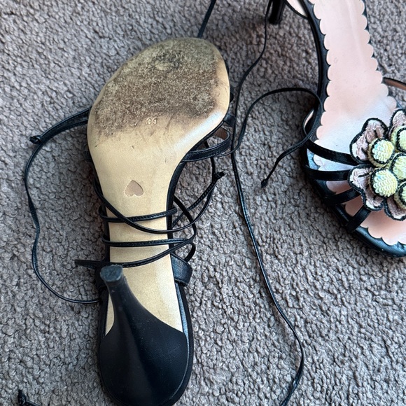 Moschino Black and Yellow Floral Heels - Picture 6 of 6